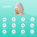 CuboAi Smart Babyphone 3er Ständer-Set