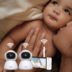 YOKO X5 Babyphone und mit zwei Kameras + Atmungsmonitor SNUZA HERO MD (medizinisches Gerät)