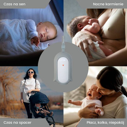 Snuza Hero MD - tragbarer Atmungsmonitor für Babys. Medizinprodukt + Pinguin der Mutige™ by Natulino Innovations. Rauschender Pinguin mit Standby-Funtion und Nachtlampeino Innovations.