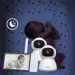 YOKO X5 Babyphone und mit zwei Kameras + Atmungsmonitor SNUZA HERO MD (medizinisches Gerät)