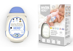 Snuza Hero MD - tragbarer Atmungsmonitor für Babys. Medizinprodukt + Pinguin der Mutige™ by Natulino Innovations. Rauschender Pinguin mit Standby-Funtion und Nachtlampeino Innovations.