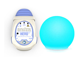 Snuza Hero MD - tragbarer Atmungsmonitor für Babys. Medizinprodukt + Lampe zum Baden AQUALITE
