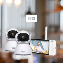 YOKO X5 Babyphone und mit zwei Kameras + Atmungsmonitor SNUZA HERO MD (medizinisches Gerät)