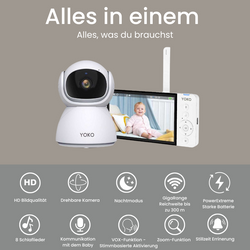 Snuza Hero MD - tragbarer Atmungsmonitor für Babys. (medizinisches Gerät) r + YOKO X5 Babyphone ⭐⭐⭐⭐⭐ Bestselle