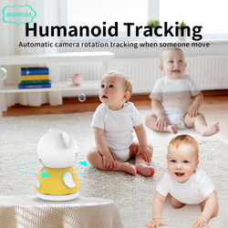 MOMWILIKE A.I. Smart-Babyphone mit Gesichtsbedeckungserkennung, Schrei- und Schlafüberwachung (Pink Bunny)